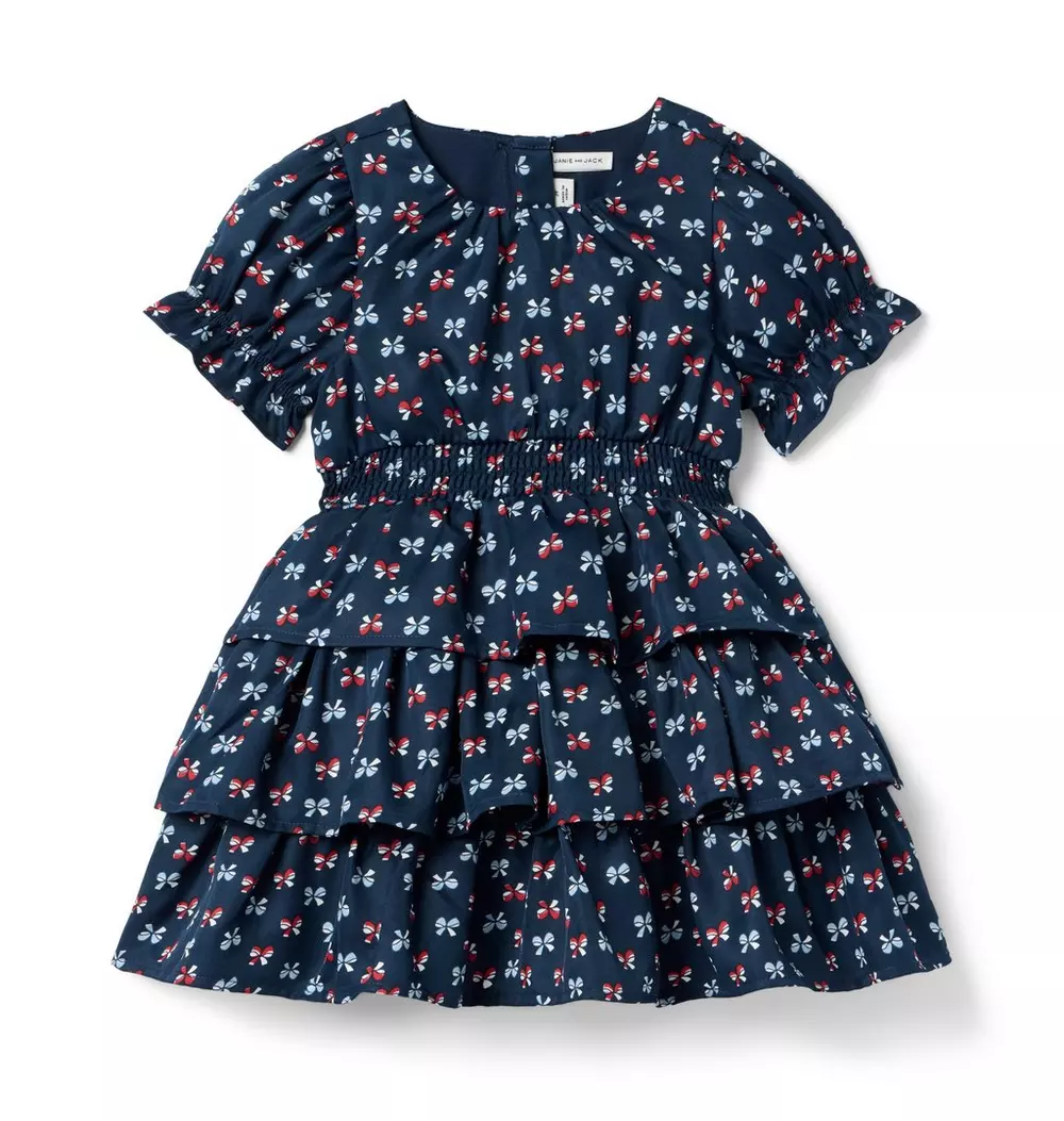 Janie and Jack Bow tiered dress