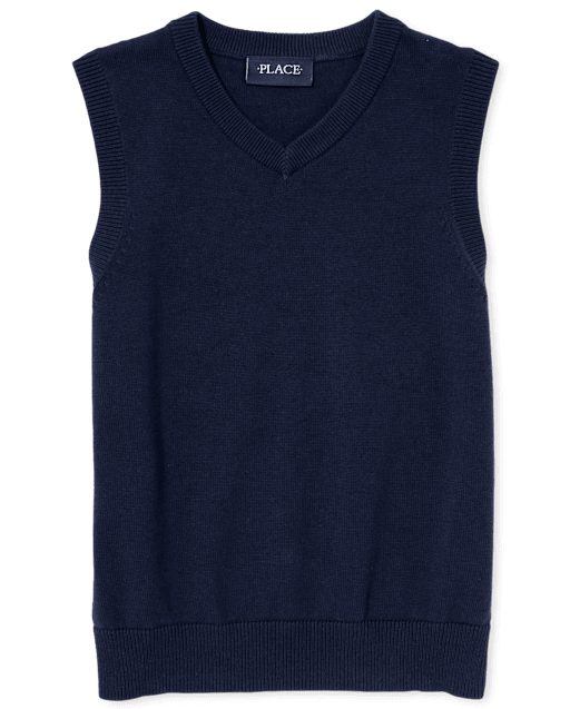 The Children's Place Uniform V neck sweater vest